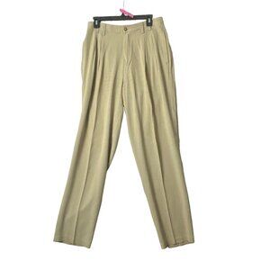 Tommy Bahama Relax Men's Beige Tan Silk Pants 32 Luxury Cruise Comfort